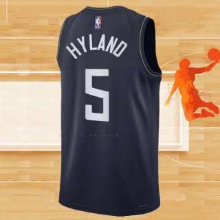 Camiseta Los Angeles Clippers Bones Hyland NO 5 Ciudad 2023-24 Azul