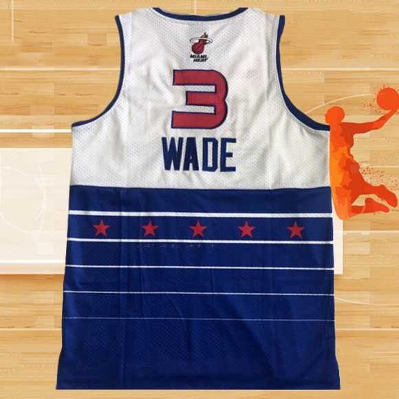 Camiseta All Star 2006 Dwyane Wade NO 3 Azul Blanco