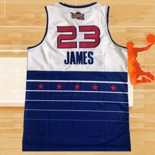 Camiseta All Star 2006 LeBron James NO 23 Azul Blanco