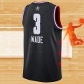 Camiseta All Star 2019 Miami Heat Dwyane Wade NO 3 Negro