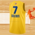 Camiseta All Star 2021 Boston Celtics Jaylen Brown NO 7 Oro