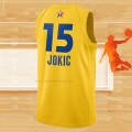 Camiseta All Star 2021 Denver Nuggets Nikola Jokic NO 15 Oro