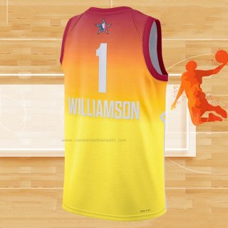 Camiseta All Star 2023 New Orleans Pelicans Zion Williamson NO 1 Naranja