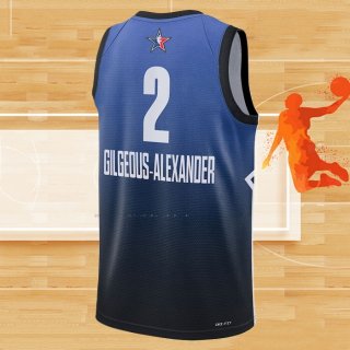 Camiseta All Star 2023 Oklahoma City Thunder Shai Gilgeous-Alexander NO 2 Azul