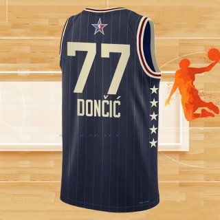 Camiseta All Star 2024 Dallas Mavericks Luka Doncic NO 77 Azul