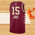 Camiseta All Star 2024 Denver Nuggets Nikola Jokic NO 15 Rojo