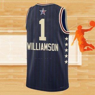 Camiseta All Star 2024 New Orleans Pelicans Zion Williamson NO 1 Azul