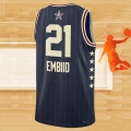 Camiseta All Star 2024 Philadelphia 76ers Joel Embiid NO 21 Azul