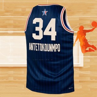Camiseta Nino All Star 2024 Milwaukee Bucks Giannis Antetokounmpo NO 34 Azul