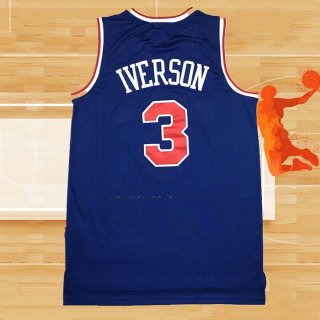 Camiseta Philadelphia 76ers Allen Iverson NO 3 Retro 10th Azul