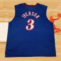 Camiseta Philadelphia 76ers Allen Iverson NO 3 Retro Azul2