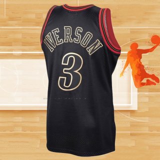Camiseta Philadelphia 76ers Allen Iverson Slam NO 3 Retro Negro