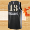 Camiseta Atlanta Hawks Bogdan Bogdanovic NO 13 Ciudad 2023-24 Negro