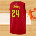 Camiseta Atlanta Hawks Bruno Fernando NO 24 Statement Rojo