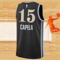 Camiseta Atlanta Hawks Clint Capela NO 15 Ciudad 2023-24 Negro