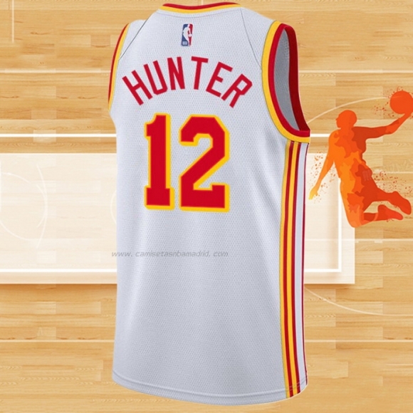 Camiseta Atlanta Hawks De'Andre Hunter NO 12 Association 2020-21 Blanco