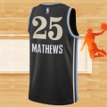 Camiseta Atlanta Hawks Garrison Mathews NO 25 Ciudad 2023-24 Negro