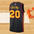 Camiseta Atlanta Hawks John Collins NO 20 Statement 2020-21 Negro