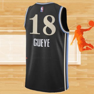 Camiseta Atlanta Hawks Mouhamed Gueye NO 18 Ciudad 2023-24 Negro