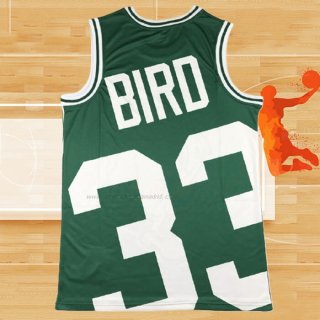 Camiseta Boston Celtics Larry Bird NO 33 Mitchell & Ness Big Face Verde