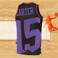 Camiseta Toronto Raptors Vince Carter NO 15 Mitchell & Ness Big Face Negro
