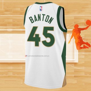 Camiseta Boston Celtics Dalano Banton NO 45 Ciudad 2023-24 Blanco