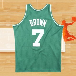 Camiseta Boston Celtics Dee Brown NO 7 Hardwood Classics Throwback Verde