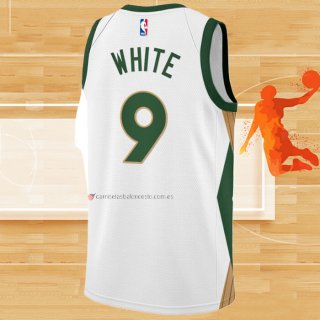 Camiseta Boston Celtics Derrick White NO 9 Ciudad 2023-24 Blanco