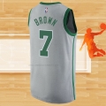 Camiseta Boston Celtics Jaylen Brown NO 7 Ciudad 2018-19 Gris