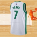 Camiseta Boston Celtics Jaylen Brown NO 7 Ciudad 2020-21 Blanco