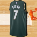 Camiseta Boston Celtics Jaylen Brown NO 7 Ciudad 2022-23 Verde