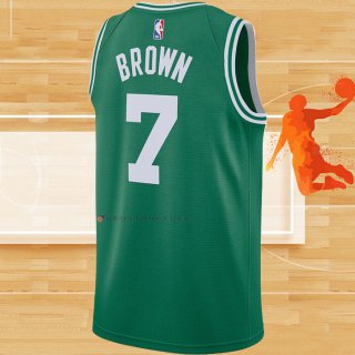 Camiseta Boston Celtics Jaylen Brown NO 7 Icon 2020-21 Verde