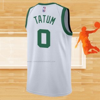 Camiseta Boston Celtics Jayson Tatum NO 0 75th Anniversary Blanco