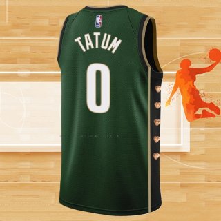 Camiseta Boston Celtics Jayson Tatum NO 0 Ciudad 2022-23 Verde