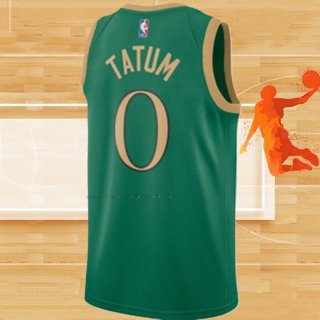 Camiseta Boston Celtics Jayson Tatum NO 0 Ciudad Verde