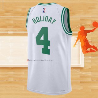 Camiseta Boston Celtics Jrue Holiday NO 4 Association 2022-23 Blanco