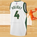 Camiseta Boston Celtics Jrue Holiday NO 4 Ciudad 2023-24 Blanco