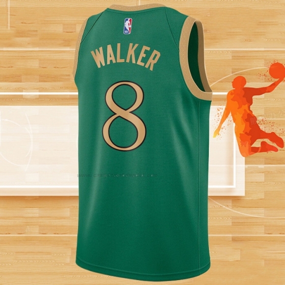 Camiseta Boston Celtics Kemba Walker NO 8 Ciudad Verde