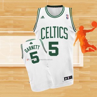 Camiseta Boston Celtics Kevin Garnett NO 5 Blanco