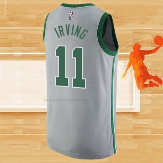 Camiseta Boston Celtics Kyrie Irving NO 11 Ciudad 2018-19 Gris