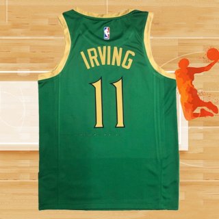 Camiseta Boston Celtics Kyrie Irving NO 11 Ciudad Verde