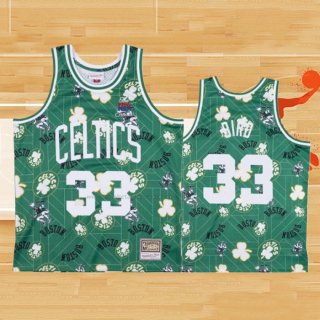 Camiseta Boston Celtics Larry Bird NO 33 Hardwood Classics Verde