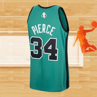 Camiseta Boston Celtics Paul Pierce NO 34 Hardwood Classics Throwback 2007-08 Verde