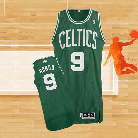 Camiseta Boston Celtics Rajon Rondo NO 9 Verde