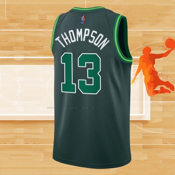 Camiseta Boston Celtics Tristan Thompson NO 13 Earned 2020-21 Verde