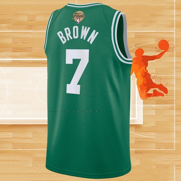 Camiseta Nino Boston Celtics Jaylen Brown NO 7 Icon 2024 Verde