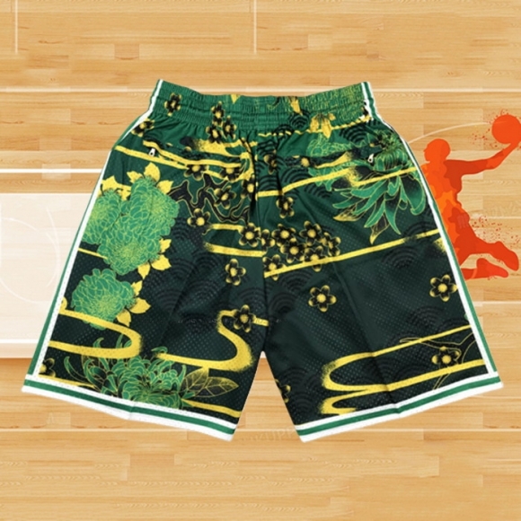 Pantalone Boston Celtics Lunar New Year Mitchell & Ness Just Don Verde