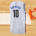 Camiseta Brooklyn Nets Ben Simmons NO 10 Ciudad 2022-23 Blanco