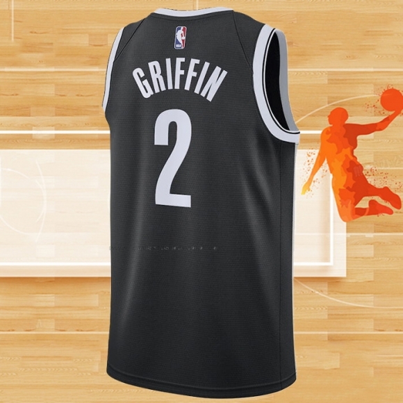 Camiseta Brooklyn Nets Blake Griffin NO 2 Icon 2020-21 Negro