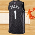 Camiseta Brooklyn Nets Bruce Brown NO 1 Earned 2020-21 Negro